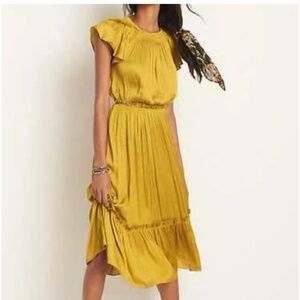 Current Air Dodie Flutter-Sleeved Midi Dress